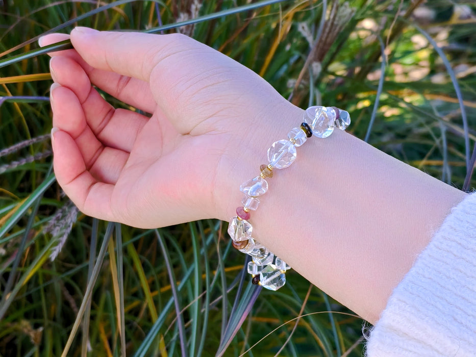 Clear Quartz Energy Bracelet - Handmade Natural Crystal for Clarity & Positive Vibes