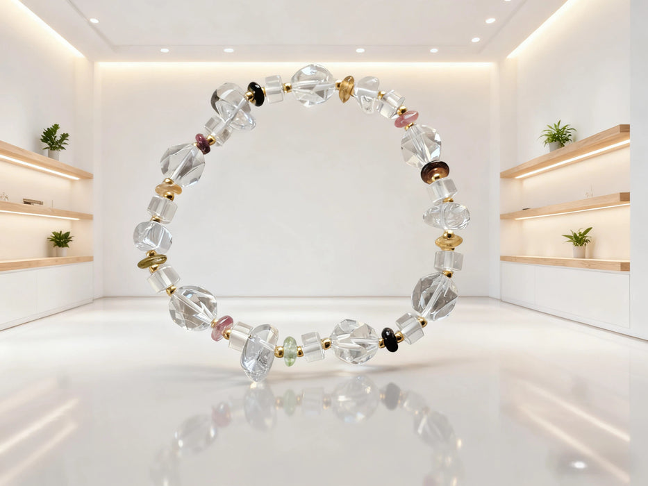 Clear Quartz Energy Bracelet - Handmade Natural Crystal for Clarity & Positive Vibes