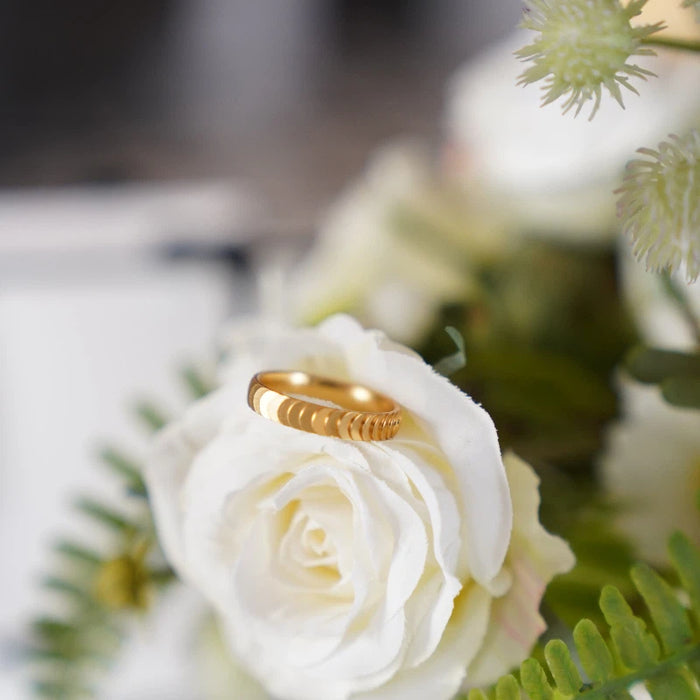 Artisan Gold Scale Band Ring