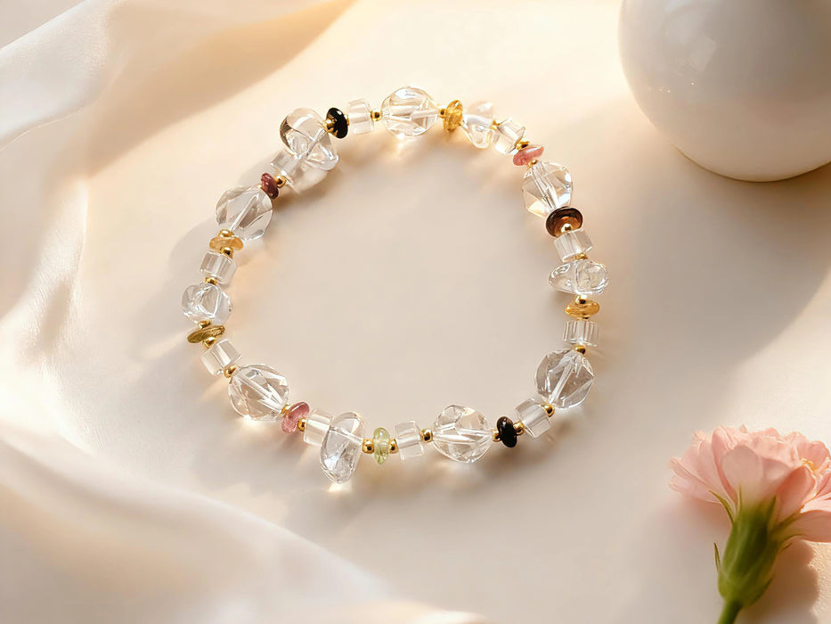 Clear Quartz Energy Bracelet - Handmade Natural Crystal for Clarity & Positive Vibes