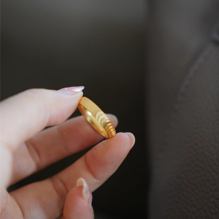 Artisan Gold Scale Band Ring