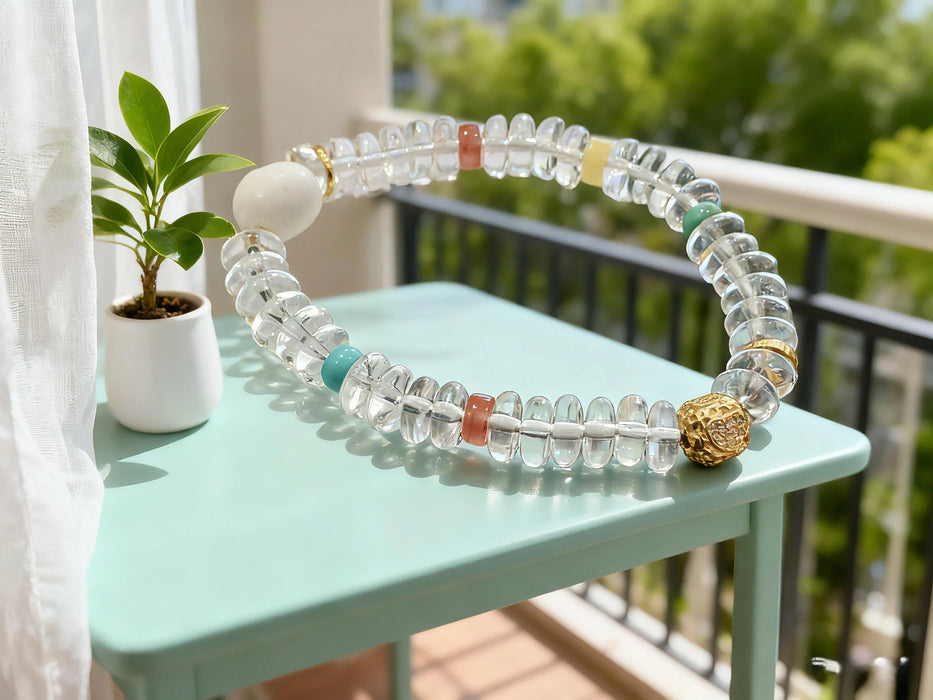 Handmade Natural Clear Quartz Bracelet