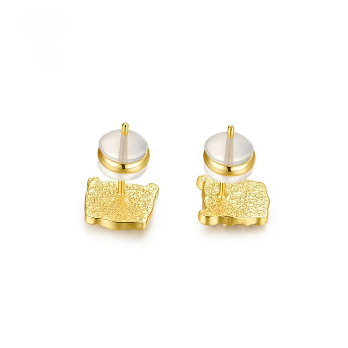 Mythical Golden Beast Stud Earrings
