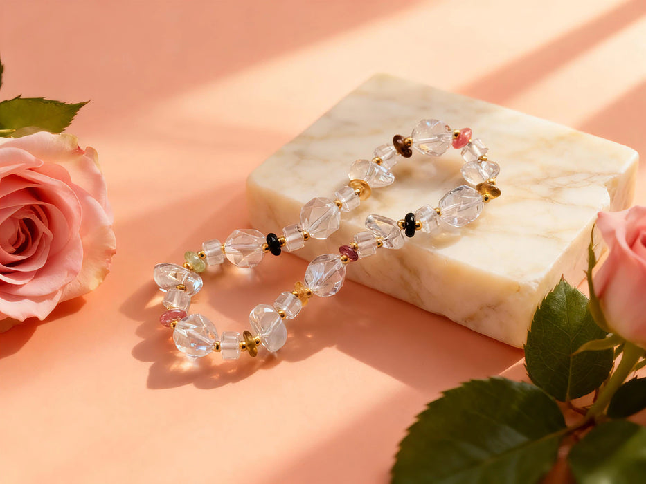 Clear Quartz Energy Bracelet - Handmade Natural Crystal for Clarity & Positive Vibes