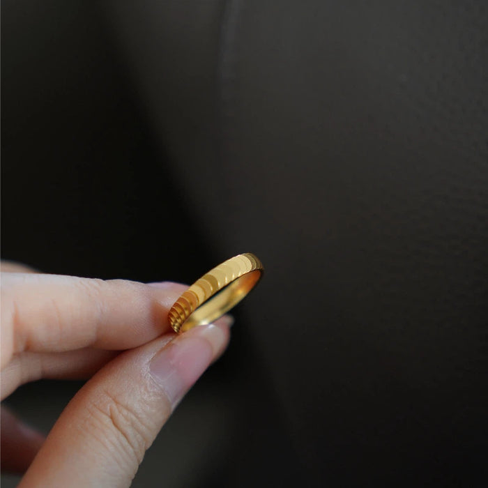 Artisan Gold Scale Band Ring