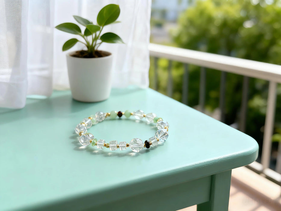Clear Quartz Energy Bracelet - Handmade Natural Crystal for Clarity & Positive Vibes