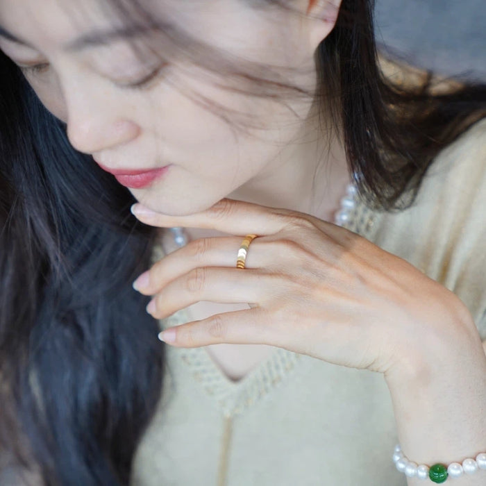 Artisan Gold Scale Band Ring