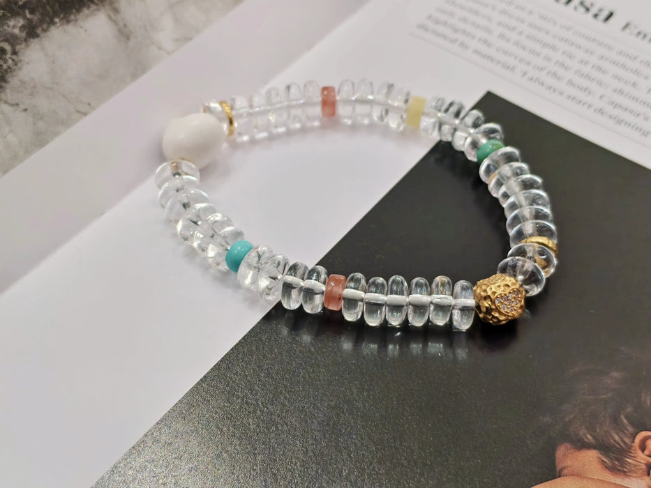 Handmade Natural Clear Quartz Bracelet