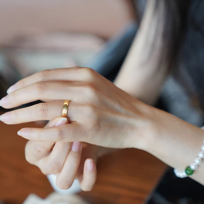 Artisan Gold Scale Band Ring
