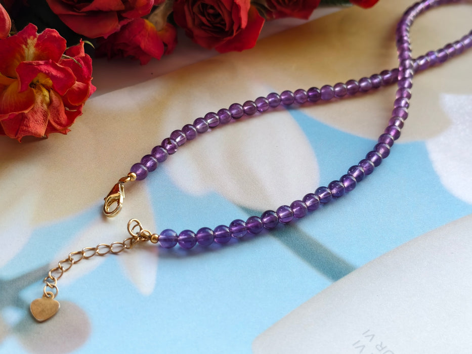 Boho Gradient Purple Crystal Jewelry with Unique Charms for Calm & Spiritual Style